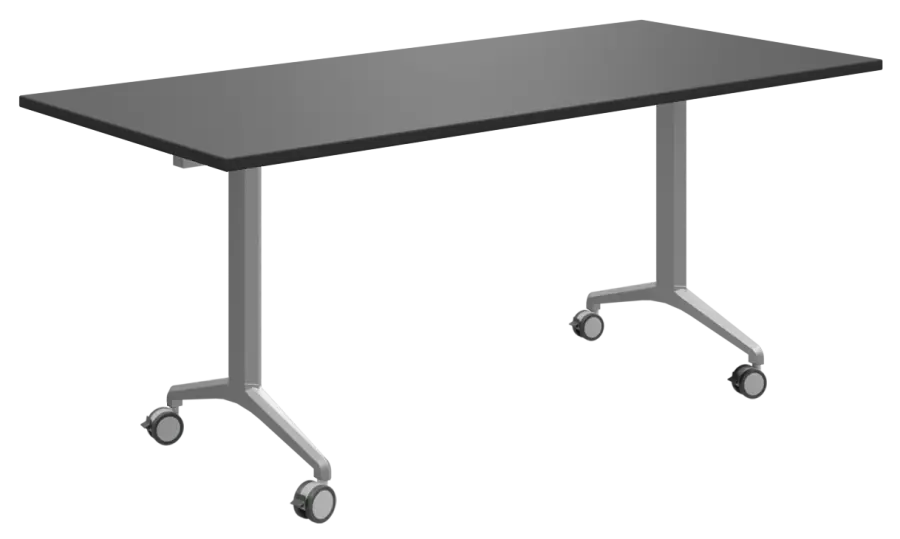 SLKP 180/70 pojízdný skládací stůl, nohy stříbrný lak, deska 25 mm, široký 1800 mm, antracit